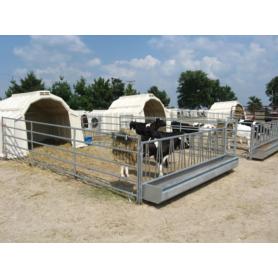 Budka dla cieląt CALF TEL MAMOOTH duża    , przestronna trwała budka gupowa ( 9m2) dla 6-8 cieląt